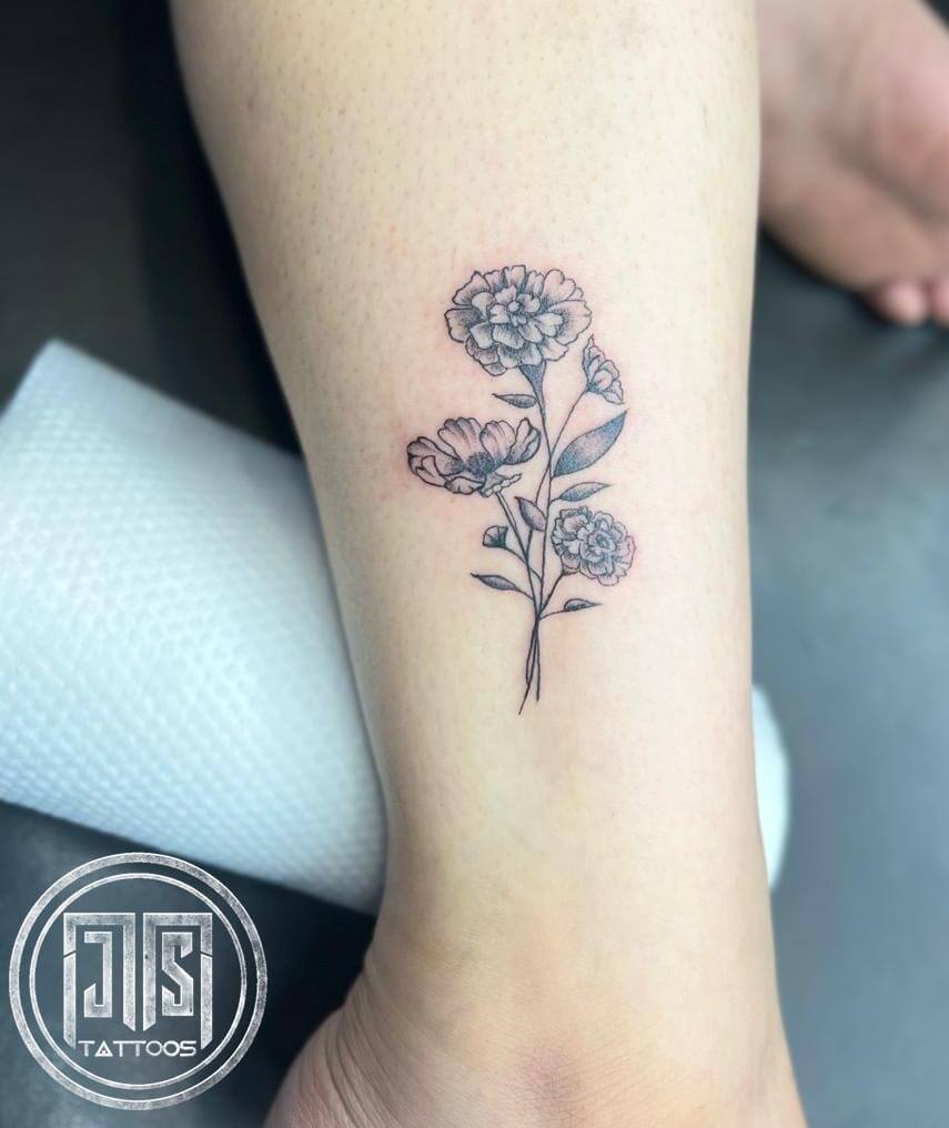 Flower tattoo design West Delhi